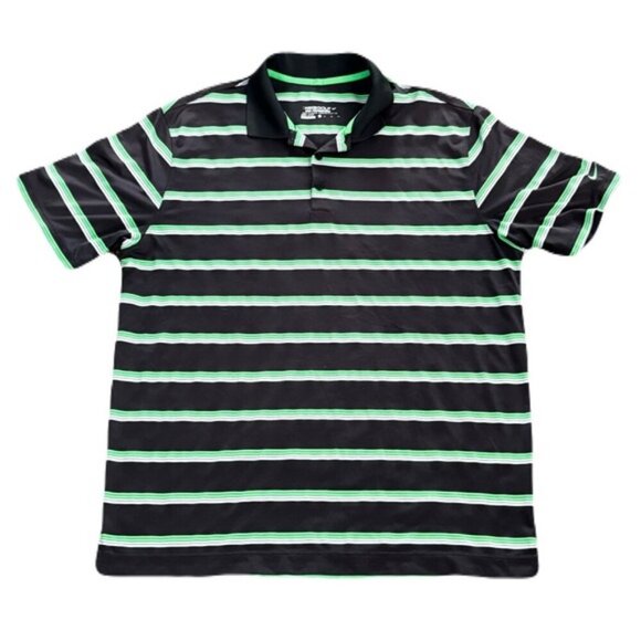 Nike Dri Fit Polo Shirt Mens Striped Short Sleeve‎ Golf Performance XL
T7 - Picture 1 of 8